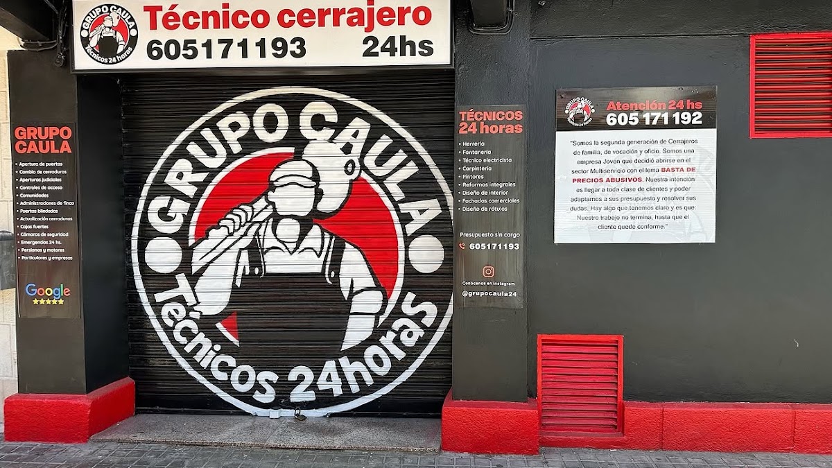 Cerrajero 24h: Grupo Caula Cerrajeros (Valencia, Comunidad Valenciana)